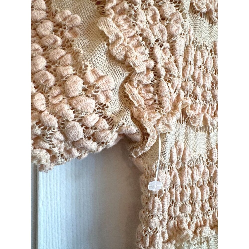 Free People Angelina Lace Size M Stretchy Peach NWOT $68 - Picture 11 of 16